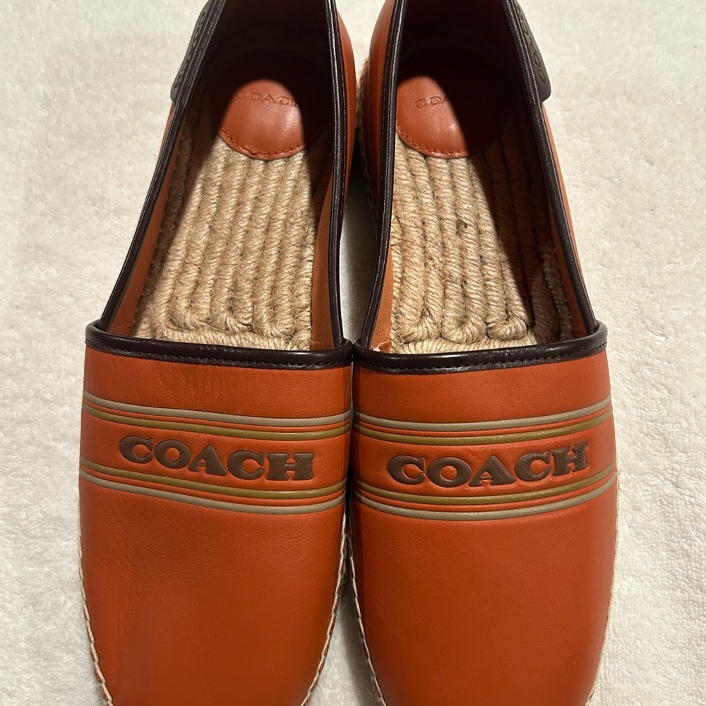 Coach Men’s Brown Leather Loafers Slip-On Classic